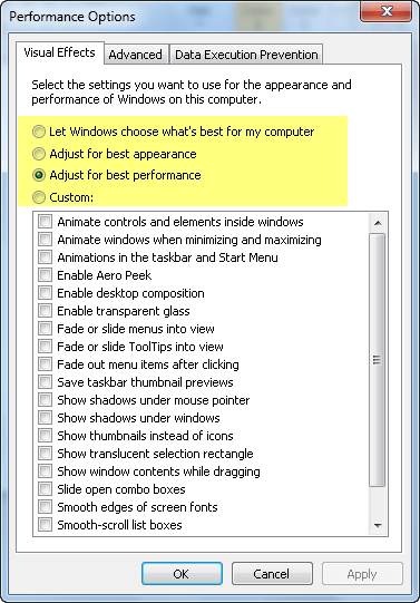 19- VS2010 Speed- Performance Options